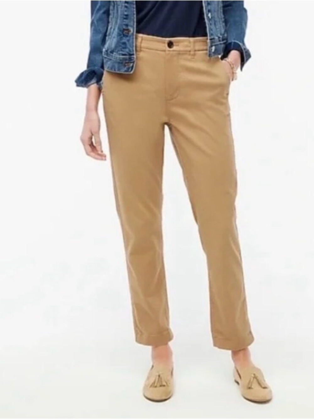 J. Crew Factory Khaki J. Crew High-Rise Girlfriend
Chino Pant Size 2